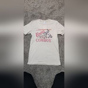 Bella Canvas Cream and Red Cowboy Graphic Tee